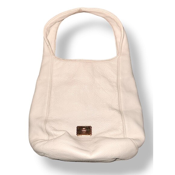 Samantha Thavasa Shoulder Bag/Pebble Leather/Tassels/3 Zippered Pockets Medium - Picture 6 of 6